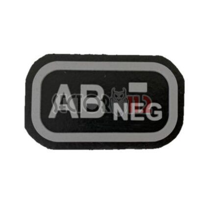 Parche PVC grupos sanguíneos gris