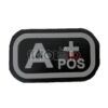 Parche PVC grupos sanguíneos gris