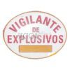 Placa pecho VIGILANTE DE EXPLOSIVOS PVC Velcro
