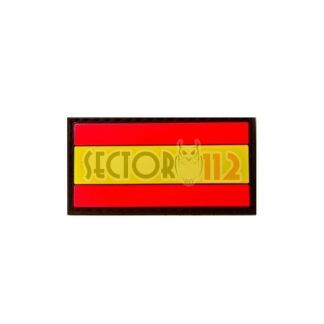 Parche PVC Bandera España pequeña con marco 