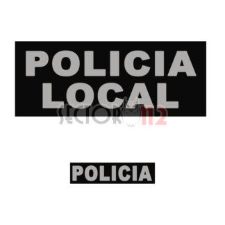 Parches GRIS REFLECTANTE para POLICÍA LOCAL