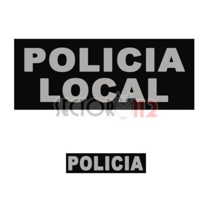 Parches GRIS REFLECTANTE para POLICÍA LOCAL