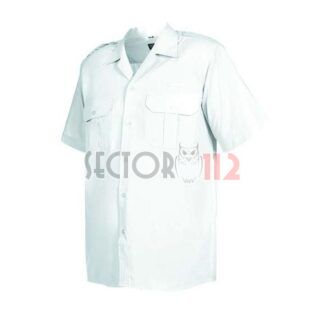 Camisa de gala blanca de manga corta PL