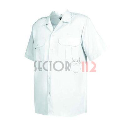 Camisa de gala blanca de manga corta PL