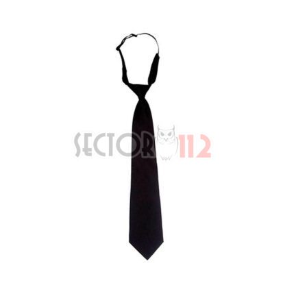 Corbata gala raso color negro cierre de clip