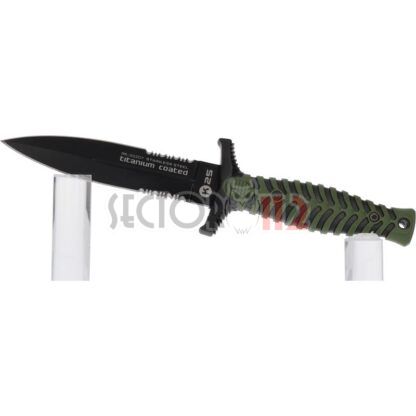 Cuchillo K25 Verde con funda Hoja  12 5 cm