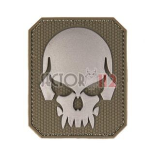 Parche 3D MILTEC calavera verde OD grande