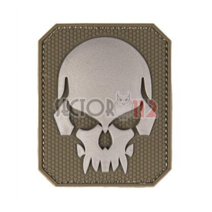 Parche 3D MILTEC calavera verde OD grande