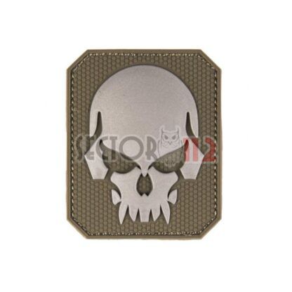 Parche 3D MILTEC calavera verde OD pequeño