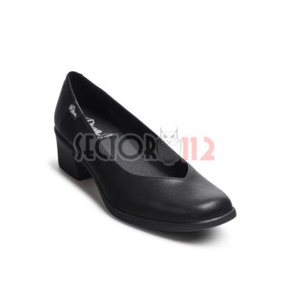 Zapato tacón de gala femenino piel color negro