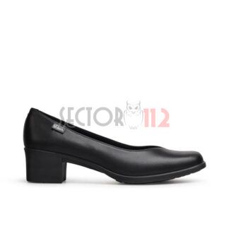Zapato tacón de gala femenino piel color negro