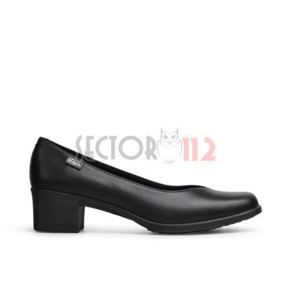 Zapato tacón de gala femenino piel color negro