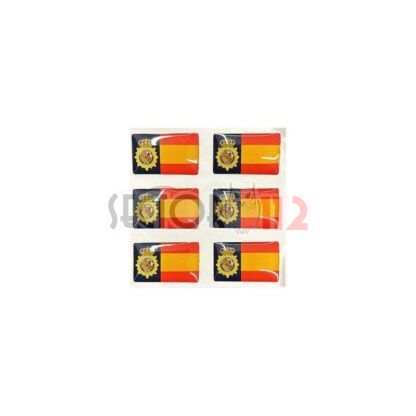 Pegatina relieve España-CNP 6 unidades