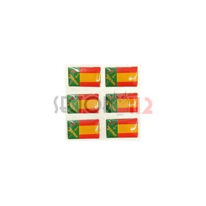 Pegatina relieve España Guardia Civil 6 unidades