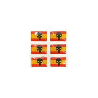 Pegatina relieve España Punisher 6 unidades