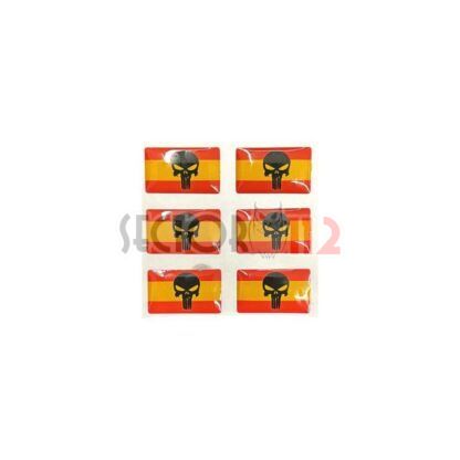 Pegatina relieve España Punisher 6 unidades