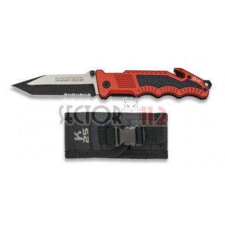 Navaja K25 rescate roja con funda  Hoja 8 5cm