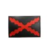 Parche Cruz Borgoña PVC negra