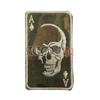 Parche calavera carta As de picas