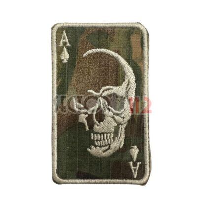 Parche calavera carta As de picas