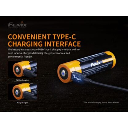 Batería FENIX 21700 de 5000 mAh Usb