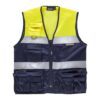 Chaleco amarillo bicolor WT multibolsillos