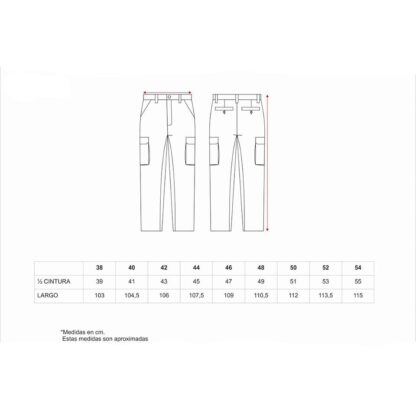 Pantalón WT multibolsillo con 2 banda reflectantes