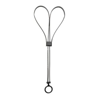 Grillete nylon desechable negro con anilla MILTEC