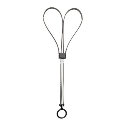 Grillete nylon desechable negro con anilla MILTEC