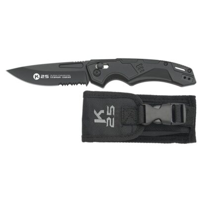 Navaja K25 negro titanium coated Hoja 8 80 cm
