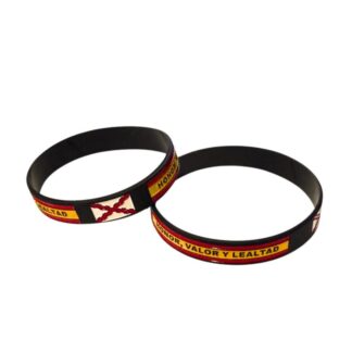 Pulsera silicona HONOR  VALOR  LEALTAD Cruz de Bor