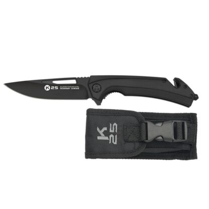 Navaja Táctica K25 G10 Negra hoja 9cm