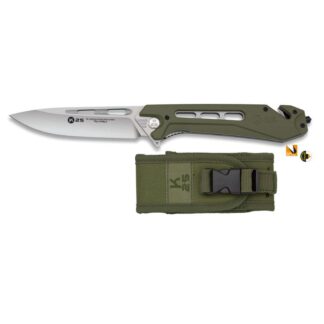 Navaja Táctica K25 G10 Verde cnc  seguridad