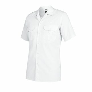 Camisa de gala blanca de manga corta PL