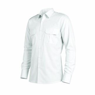 Camisa de gala blanca de manga larga PL