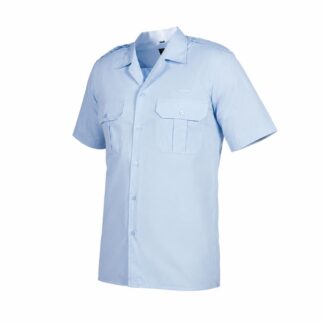 Camisa de protocolo celeste de manga corta PL