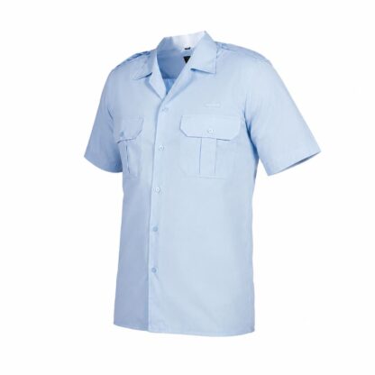 Camisa de protocolo celeste de manga corta PL