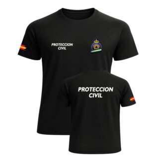 Camiseta PROTECCIÓN CIVIL negra