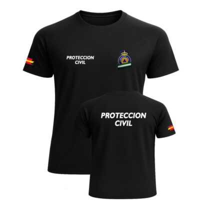 Camiseta PROTECCIÓN CIVIL negra