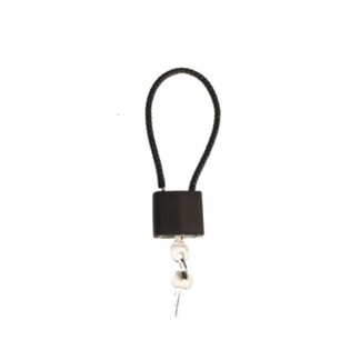 Candado de Seguridad con Cable de Acero 2m Negro