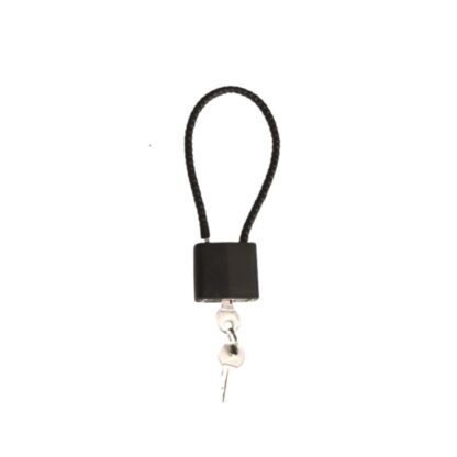 Candado de Seguridad con Cable de Acero 2m Negro