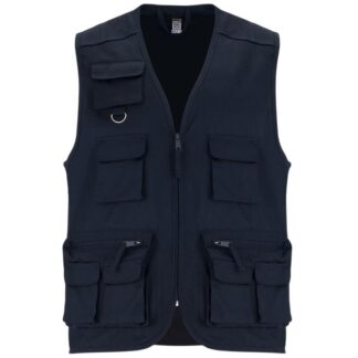 Chaleco multibolsillos azul