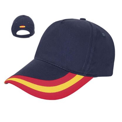 Gorra España azul ajustable de algodón