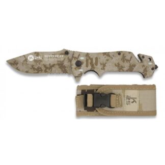 Navaja Táctica K25 SIROCO Camo Árido 9 3 cm