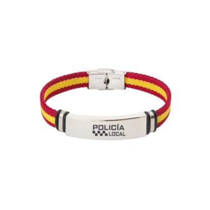 Pulsera España acero Policia Local de broche