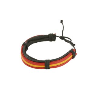 Pulsera España de piel ajustable