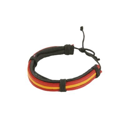 Pulsera España de piel ajustable