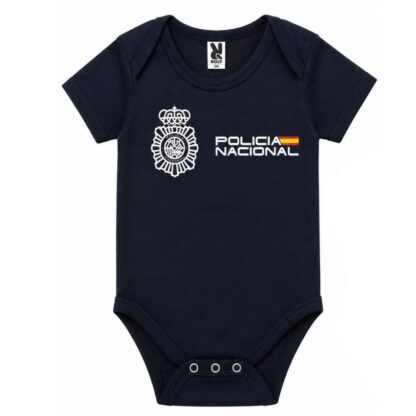 Body bebé Policía Nacional azul de algodón
