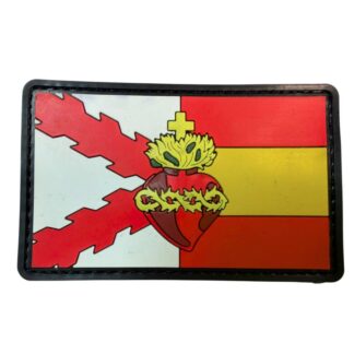 Parche España Cruz de Borgoña y Sagrado Corazón