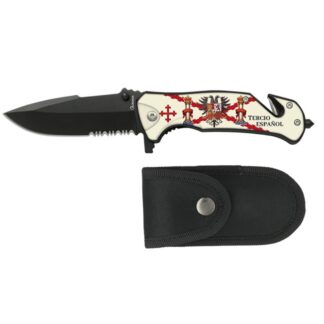 Navaja Albainox negra Tercio Español hoja 8cm
